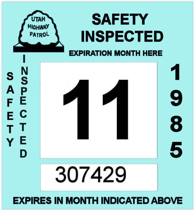 (image for) 1985 Utah INSPECTION Sticker